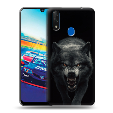 Силиконовый чехол на ZTE Blade V10 с принтом Волк