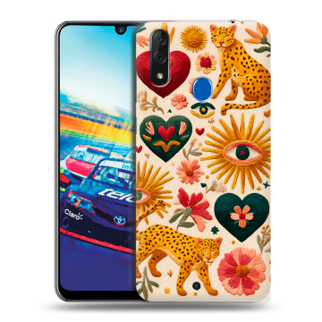 Силиконовый чехол на ZTE Blade V10 с принтом Модный принт