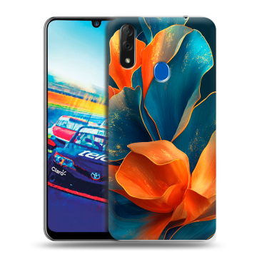 Силиконовый чехол на ZTE Blade V10 с принтом Цветы