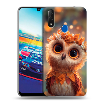 Силиконовый чехол на ZTE Blade V10 с принтом Милая сова