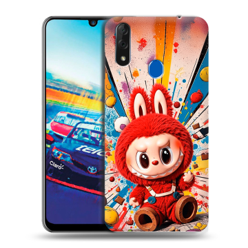 Силиконовый чехол на ZTE Blade V10 с принтом Labubu Лабубу
