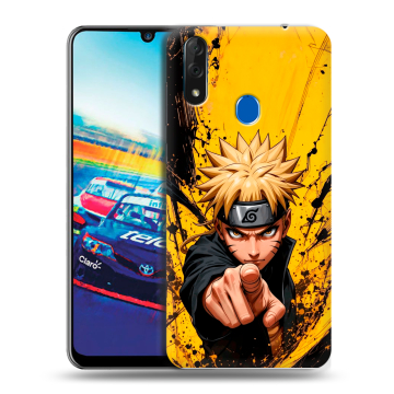 Силиконовый чехол на ZTE Blade V10 с принтом Naruto Наруто