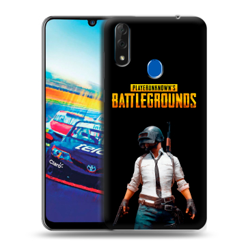 Силиконовый чехол на ZTE Blade V10 с принтом PUGB ПАГБ