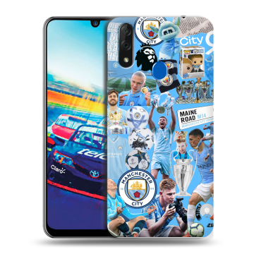 Силиконовый чехол на ZTE Blade V10 с принтом Man City Манчестер Сити