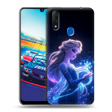 Силиконовый чехол на ZTE Blade V10 с принтом Холодное сердце Frozen