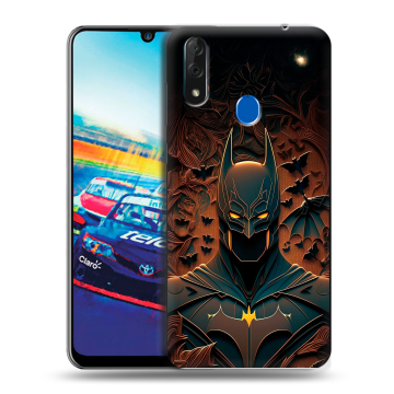 Силиконовый чехол на ZTE Blade V10 с принтом Batman Бэтмен