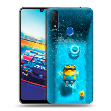 Силиконовый чехол на ZTE Blade V10 с принтом Миньоны