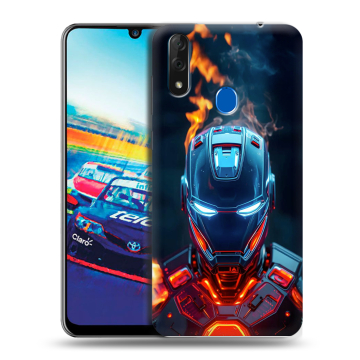 Силиконовый чехол на ZTE Blade V10 с принтом IronMan Железный человек
