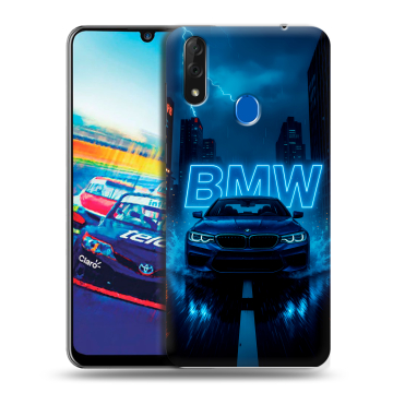 Силиконовый чехол на ZTE Blade V10 с принтом BMW БМВ