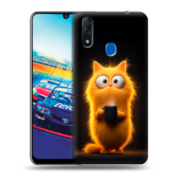 Силиконовый чехол на ZTE Blade V10 с принтом Смешной кот