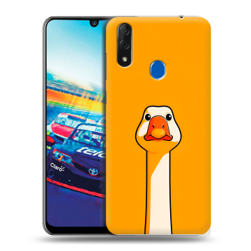Силиконовый чехол на ZTE Blade V10 с принтом Смешная утка