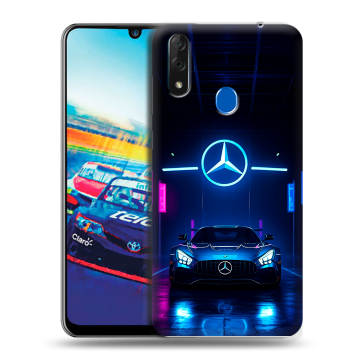Силиконовый чехол на ZTE Blade V10 с принтом Mercedes Мерседес