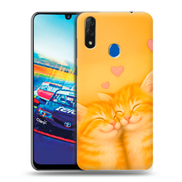 Силиконовый чехол на ZTE Blade V10 с принтом Милые котята