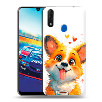 Силиконовый чехол на ZTE Blade V10 с принтом корги