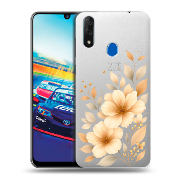Силиконовый чехол на ZTE Blade V10 с принтом для девушки
