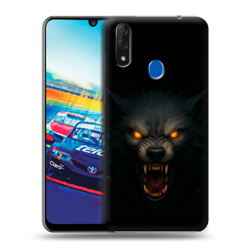 Силиконовый чехол на ZTE Blade V10 с принтом Волк
