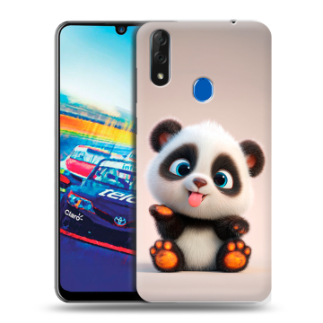 Силиконовый чехол на ZTE Blade V10 с принтом милая панда