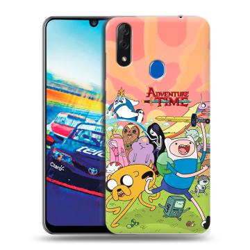Силиконовый чехол на ZTE Blade V10 с принтом Adventure time Время приключений
