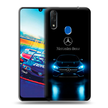 Силиконовый чехол на ZTE Blade V10 с принтом Mercedes Мерседес
