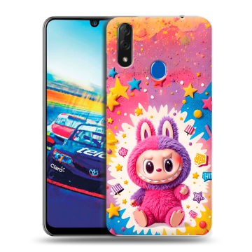Силиконовый чехол на ZTE Blade V10 с принтом Labubu Лабубу