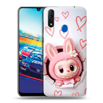 Силиконовый чехол на ZTE Blade V10 с принтом Labubu Лабубу