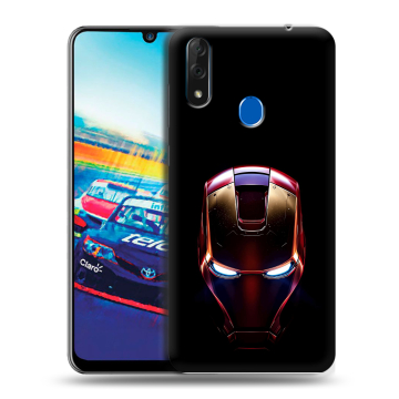 Силиконовый чехол на ZTE Blade V10 с принтом IronMan Железный человек