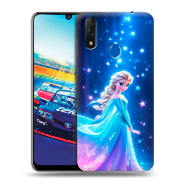 Силиконовый чехол на ZTE Blade V10 с принтом Холодное сердце Frozen