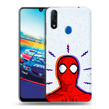 Силиконовый чехол на ZTE Blade V10 с принтом Spiderman Человек паук