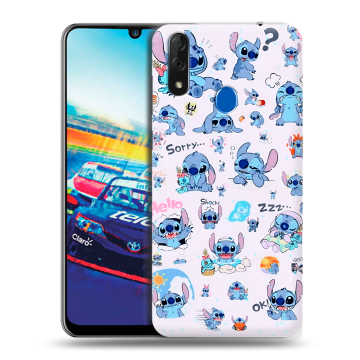 Силиконовый чехол на ZTE Blade V10 с принтом Лило и Стич