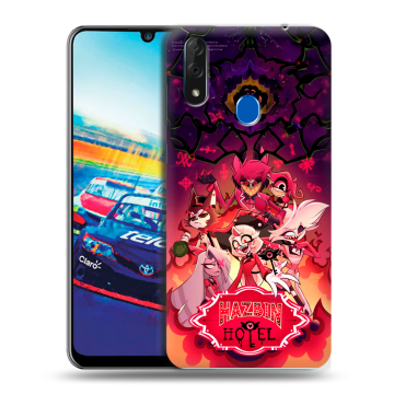 Силиконовый чехол на ZTE Blade V10 с принтом Hazbin Hotel Отель Хазбин