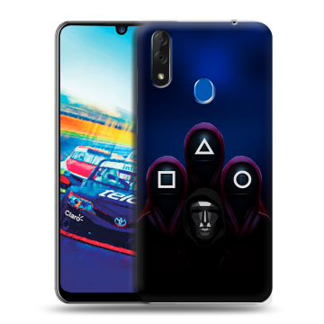 Силиконовый чехол на ZTE Blade V10 с принтом Игра Кальмара