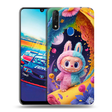 Силиконовый чехол на ZTE Blade V10 с принтом Labubu Лабубу