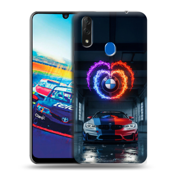 Силиконовый чехол на ZTE Blade V10 с принтом BMW БМВ