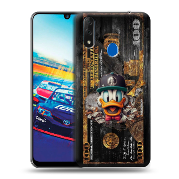 Силиконовый чехол на ZTE Blade V10 с принтом Дональд Дак Доллар