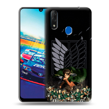 Силиконовый чехол на ZTE Blade V10 с принтом Атака титанов