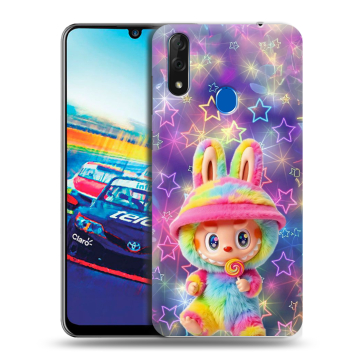 Силиконовый чехол на ZTE Blade V10 с принтом Labubu Лабубу