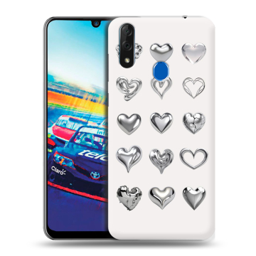 Силиконовый чехол на ZTE Blade V10 с принтом Y2K сердечки