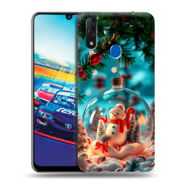Силиконовый чехол на ZTE Blade V10 с принтом Новый год