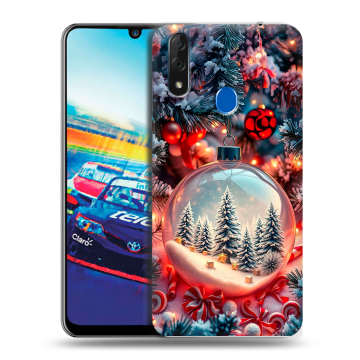 Силиконовый чехол на ZTE Blade V10 с принтом Новый год