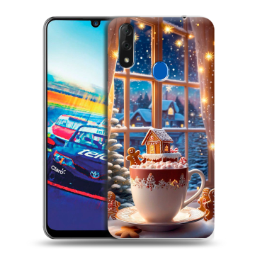 Силиконовый чехол на ZTE Blade V10 с принтом Новый год