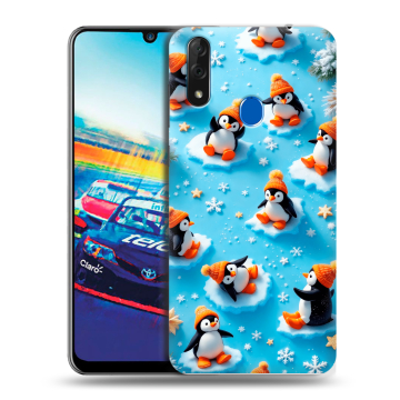 Силиконовый чехол на ZTE Blade V10 с принтом Новый год