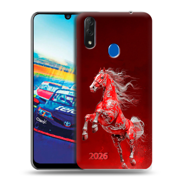 Силиконовый чехол на ZTE Blade V10 с принтом Новый год