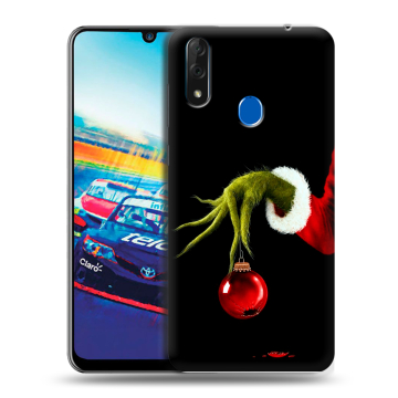 Силиконовый чехол на ZTE Blade V10 с принтом Новый год Гринч
