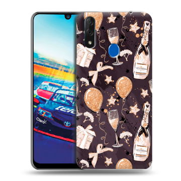 Силиконовый чехол на ZTE Blade V10 с принтом Новый год