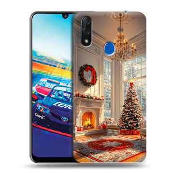 Силиконовый чехол на ZTE Blade V10 с принтом Новый год