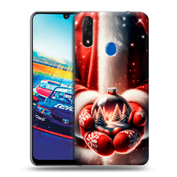 Силиконовый чехол на ZTE Blade V10 с принтом Новый год