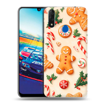 Силиконовый чехол на ZTE Blade V10 с принтом Новый год