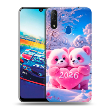 Силиконовый чехол на ZTE Blade V10 с принтом Новый год