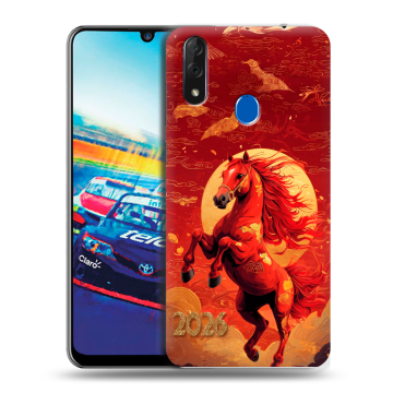 Силиконовый чехол на ZTE Blade V10 с принтом Новый год