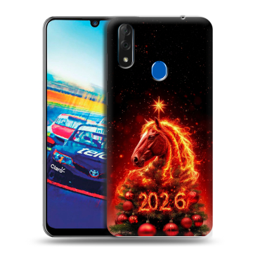 Силиконовый чехол на ZTE Blade V10 с принтом Новый год